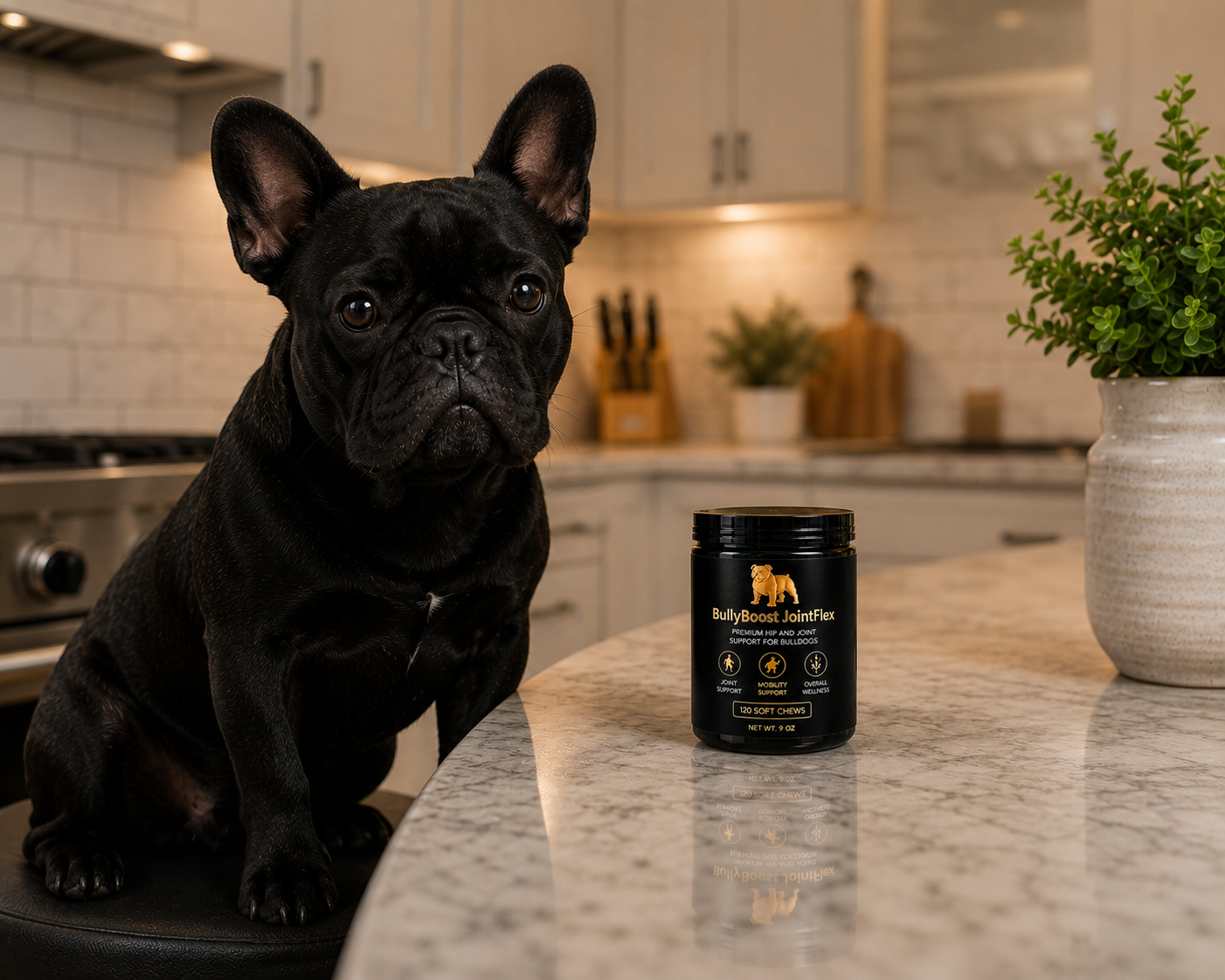 BullyBoost JointFlex — Hip & Joint Soft Chews for Bulldogs | 120 Chews